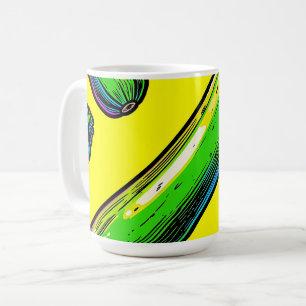 Neon Pop Art Courgettepatroon Koffiemok