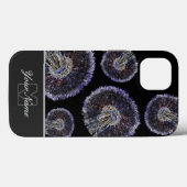 Neon-Pop-Art-dandelion-balletje met Monogram! Cas Case-Mate iPhone Case (Achterkant (horizontaal))