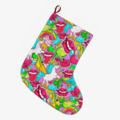 Neon Pop Art Grote Kerstsok (Voorkant (Hangend))