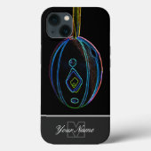 Neon-Pop-Art Happy Easter Egg met Monogram! Case-Mate iPhone Case (Achterkant)