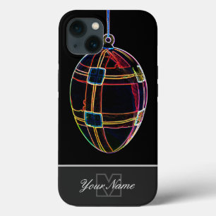 Neon-Pop-Art Happy Pasen Ei met Monogram! Hoesje- Case-Mate iPhone Case