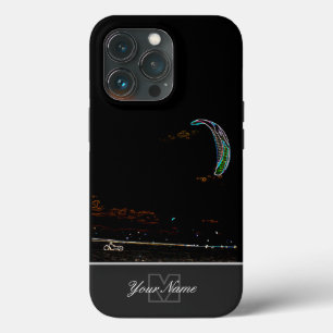 Neon-Pop-Art kite surfer in een tas met Monogram! Case-Mate iPhone Case