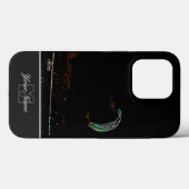 Neon-Pop-Art kite surfer in een tas met Monogram! Case-Mate iPhone Case (Achterkant (horizontaal))