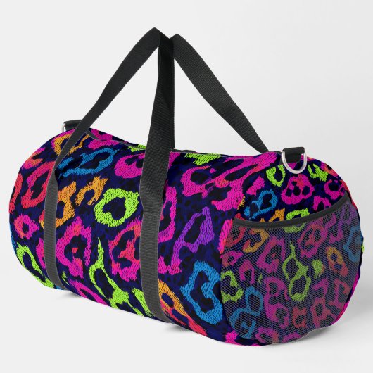 Neon Pop Art Leopard Print Plunjezak (Rechterhoek)