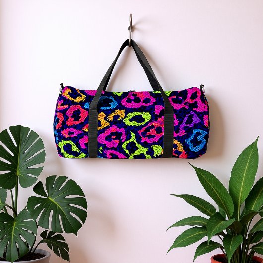 Neon Pop Art Leopard Print Plunjezak