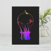 Neon Pop Art Light Bulb Idee Bedankkaart (Staand voorkant)