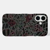 Neon Pop Art Palmbladeren op Zwart Case-Mate iPhone Case (Achterkant (horizontaal))