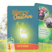 Neon Pop Art Rendier Multi-Photo Christmas Design Feestdagenkaart