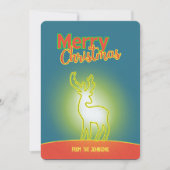 Neon Pop Art Rendier Multi-Photo Christmas Design Feestdagenkaart (Voorkant)