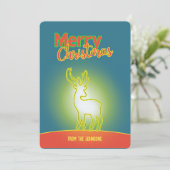 Neon Pop Art Rendier Multi-Photo Christmas Design Feestdagenkaart (Staand voorkant)