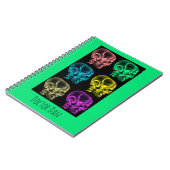 Neon Pop Art Schedels Notitieboek (Linkerzijde)