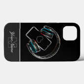 Neon-Pop-Art smartphone headset-hart Monogram! Case-Mate iPhone Case (Achterkant (horizontaal))