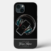 Neon-Pop-Art smartphone headset-hart Monogram! Case-Mate iPhone Case (Achterkant)