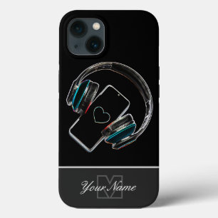 Neon-Pop-Art smartphone headset-hart Monogram! Case-Mate iPhone Case