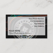 Neon pop-art voor turbotuningexperts visitekaartje (Achterkant)