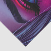 Neon Pop Art Woman Decoupage Paper | Pink Lollipop Tissuepapier (Detail)