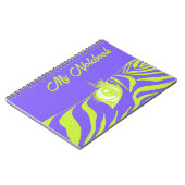 Neon Pop Art Zebra Patroon Glam Notitieboek (Linkerzijde)