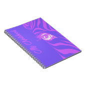 Neon Pop Art Zebra Patroon Glam Notitieboek (Rechterzijde)