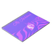 Neon Pop Art Zebra Patroon Glam Notitieboek (Linkerzijde)