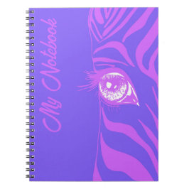 Neon Pop Art Zebra Patroon Glam Notitieboek