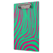 Neon Pop Art Zebra Patroon Klembord (Links)