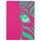 Neon Pop Art Zebra Patroon Klembord (Achterkant)
