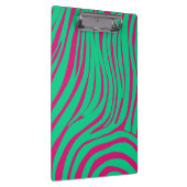 Neon Pop Art Zebra Patroon Klembord (Rechts)
