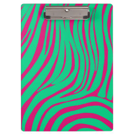Neon Pop Art Zebra Patroon Klembord