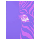 Neon Pop Art Zebra Patroon Klembord (Achterkant)