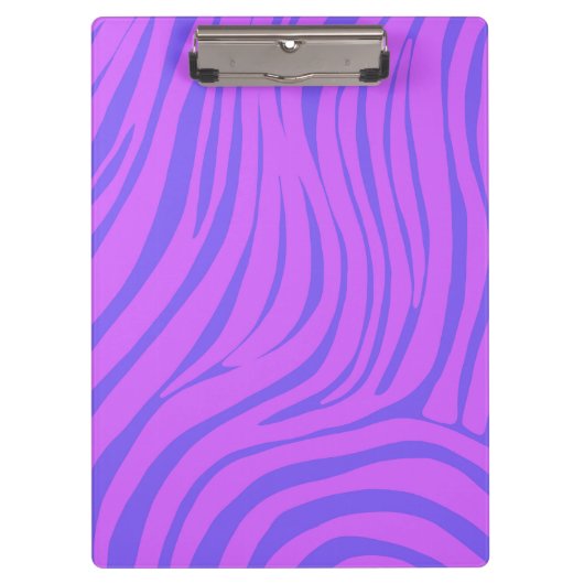 Neon Pop Art Zebra Patroon Klembord (Voorkant)
