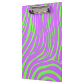 Neon Pop Art Zebra Patroon Klembord (Links)