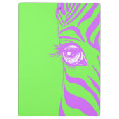 Neon Pop Art Zebra Patroon Klembord (Achterkant)