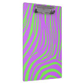 Neon Pop Art Zebra Patroon Klembord (Rechts)