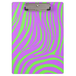 Neon Pop Art Zebra Patroon Klembord