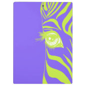 Neon Pop Art Zebra Patroon Klembord (Achterkant)