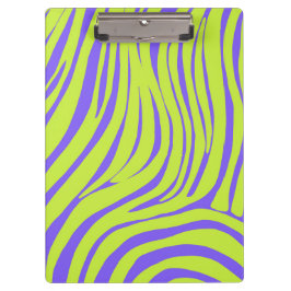 Neon Pop Art Zebra Patroon Klembord