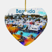 Neon Pop Bermuda Keramisch Ornament (Achterkant)