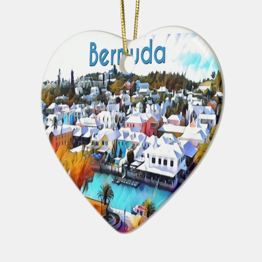 Neon Pop Bermuda Keramisch Ornament (Links)