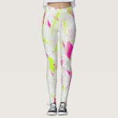 Neon Pop Chaos Leggings – Bold Abstract Street Vib (Voorkant)