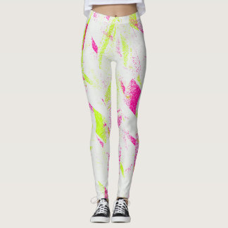 Neon Pop Chaos Leggings – Bold Abstract Street Vib