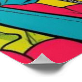 Neon Pop Diva Portrait – Bold & Vibrant Retro Art Poster (Hoek)