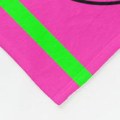 Neon Pop Kleurroze en groene strepen 80s Retro Fleece Deken (Hoek)