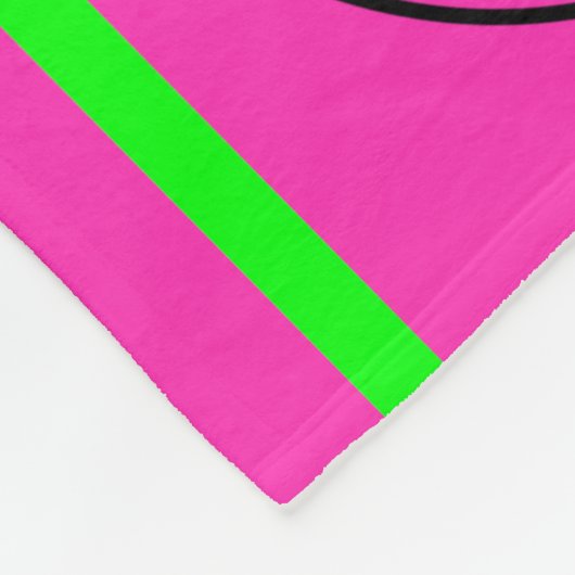 Neon Pop Kleurroze en groene strepen 80s Retro Fleece Deken (Hoek)