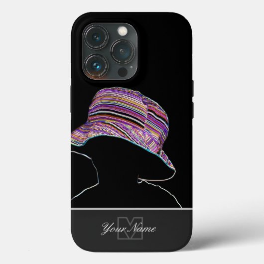 Neon-Pop-Kunst kindkleurrijk pet met Monogram! Case-Mate iPhone Case (Achterkant)