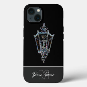 Neon-Pop-Kunst oude gaslantaarn met Monogram! Case-Mate iPhone Case