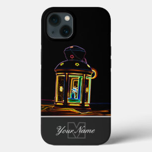 Neon-Pop-Kunst romantisch kaarslicht met Monogram! Case-Mate iPhone Case