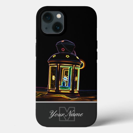 Neon-Pop-Kunst romantisch kaarslicht met Monogram! Case-Mate iPhone Case (Achterkant)