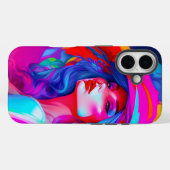 Neon Pop kunstportret Case-Mate iPhone Case (Achterkant (horizontaal))