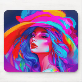Neon Pop kunstportret Muismat