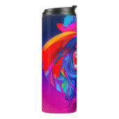 Neon Pop kunstportret Thermosbeker (Gedraaid links)